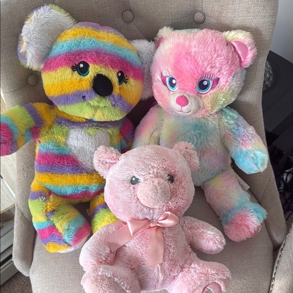 Other - 🆕 Rainbow Plush Teddy Bear - bundle of 3 - NEW